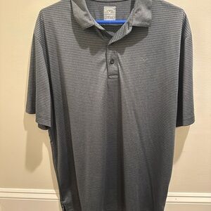 Callaway Men's Gray Striped Polo Golf Shirt size Large
